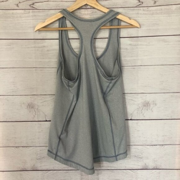 Zella Gray Racerback Athletic Workout Tank Top S - Picture 3 of 3